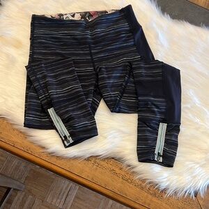 LULULEMON Run The World stripe 7/8 Tight Size 6